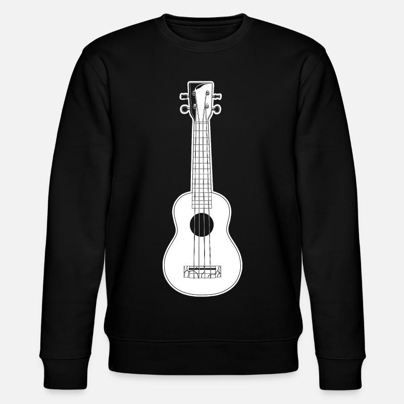 Ukulele Skizze - Stanley/Stella Unisex Bio-Sweatshirt CHANGER  - Schwarz