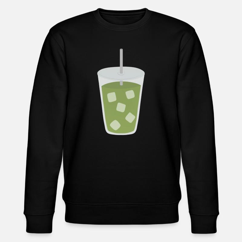Eisgekühltes Matcha Latte Getränk - Stanley/Stella Unisex Bio-Sweatshirt CHANGER  - Schwarz