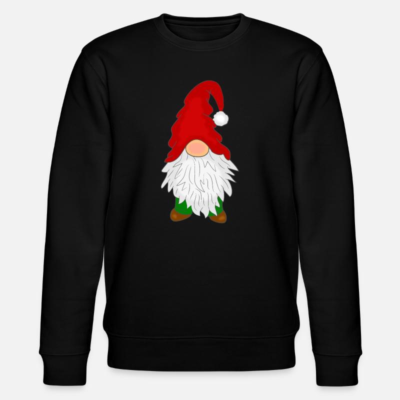 Wichtel mit Bart - Stanley/Stella Unisex Bio-Sweatshirt CHANGER  - Schwarz