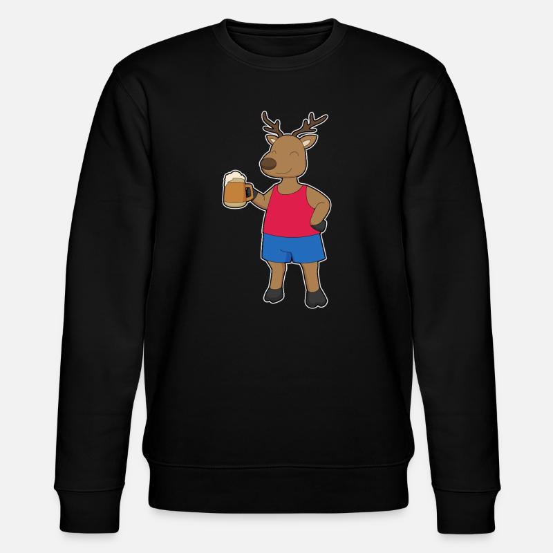 Reh Bier - Stanley/Stella Unisex Bio-Sweatshirt CHANGER  - Schwarz