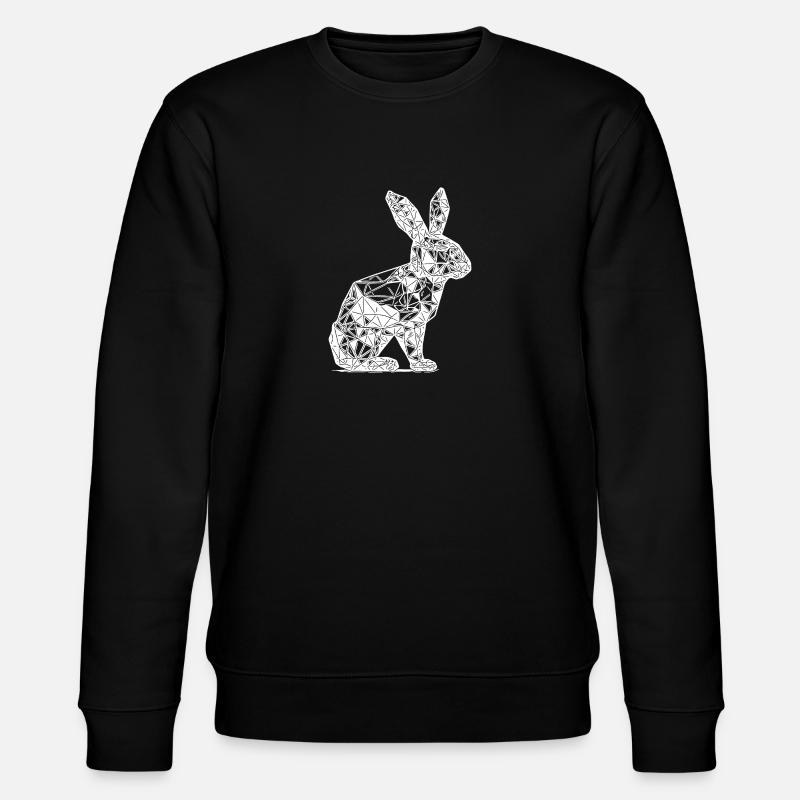 Lignes géométriques Tête de lapin - Sweat bio CHANGER Stanley/Stella Unisexe - noir