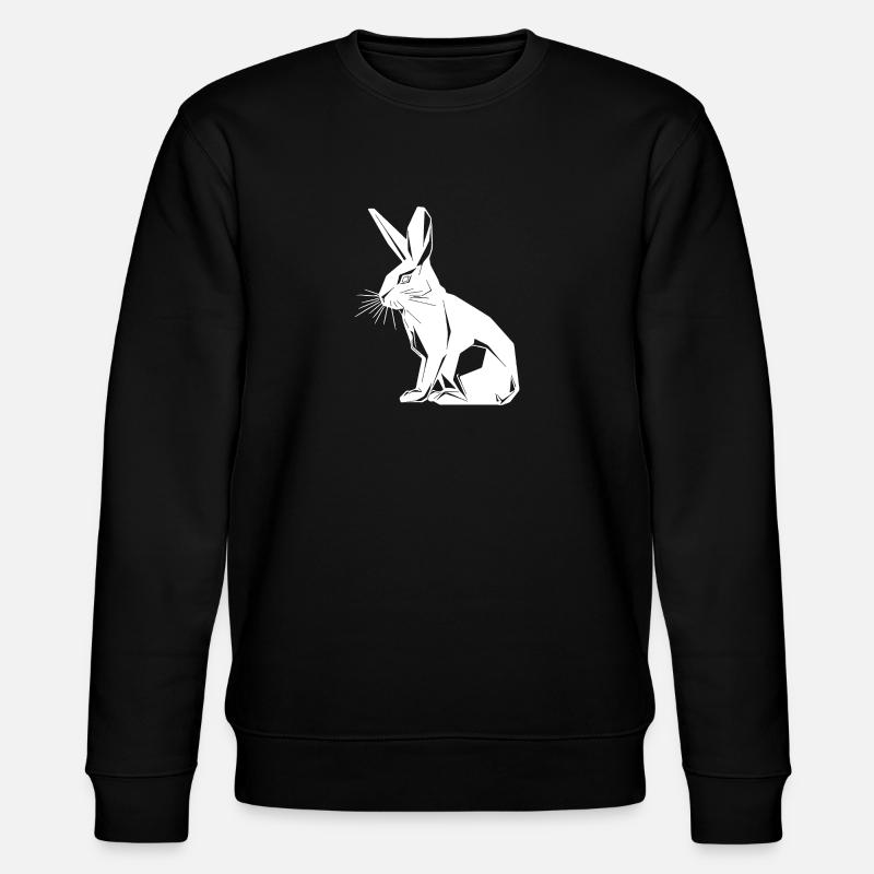 Lapin géométrique mignon géométrie lapin - Sweat bio CHANGER Stanley/Stella Unisexe - noir