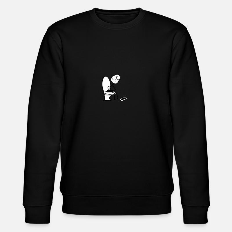 Auf der Toilette - Stanley/Stella Unisex Bio-Sweatshirt CHANGER  - Schwarz