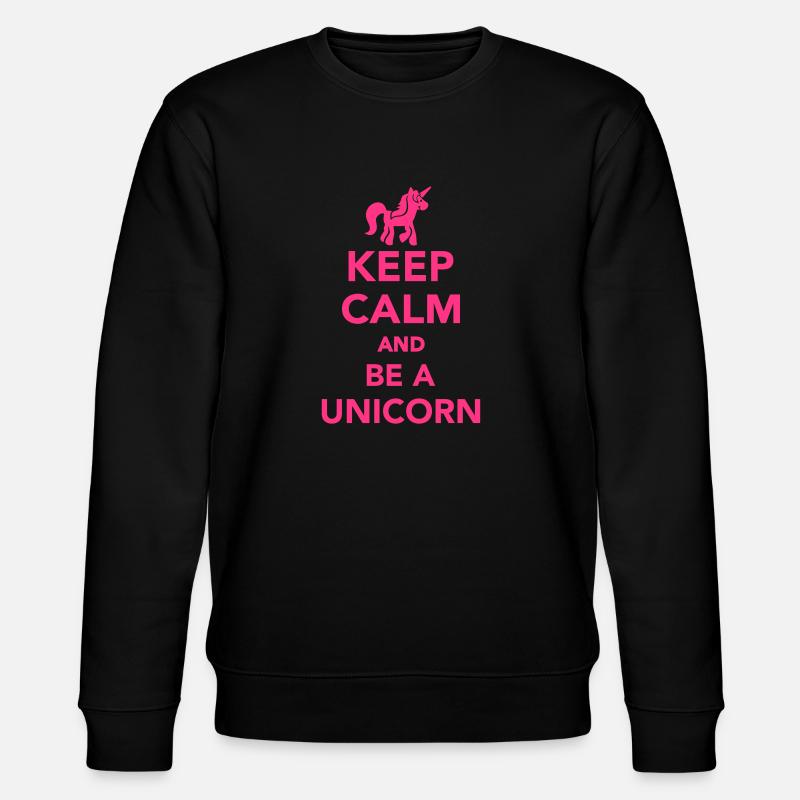 Einhorn - Stanley/Stella Unisex Bio-Sweatshirt CHANGER  - Schwarz