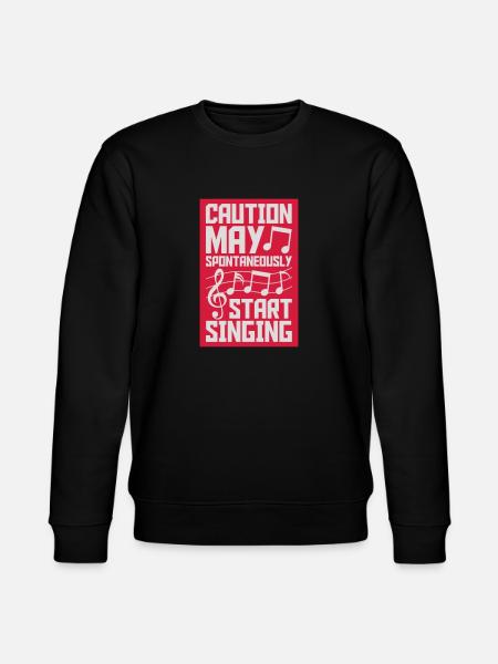 may spontaneously start singing - Stanley/Stella CHANGER Unisex Organic Sweatshirt - black
