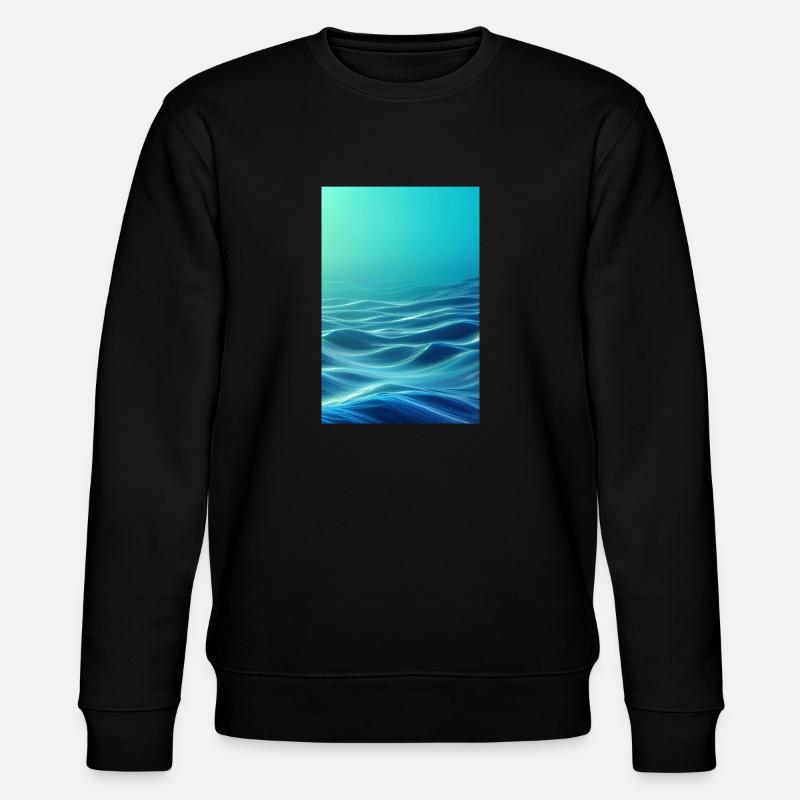 Low-Poly Wave - Stanley/Stella Unisex Bio-Sweatshirt CHANGER  - Schwarz