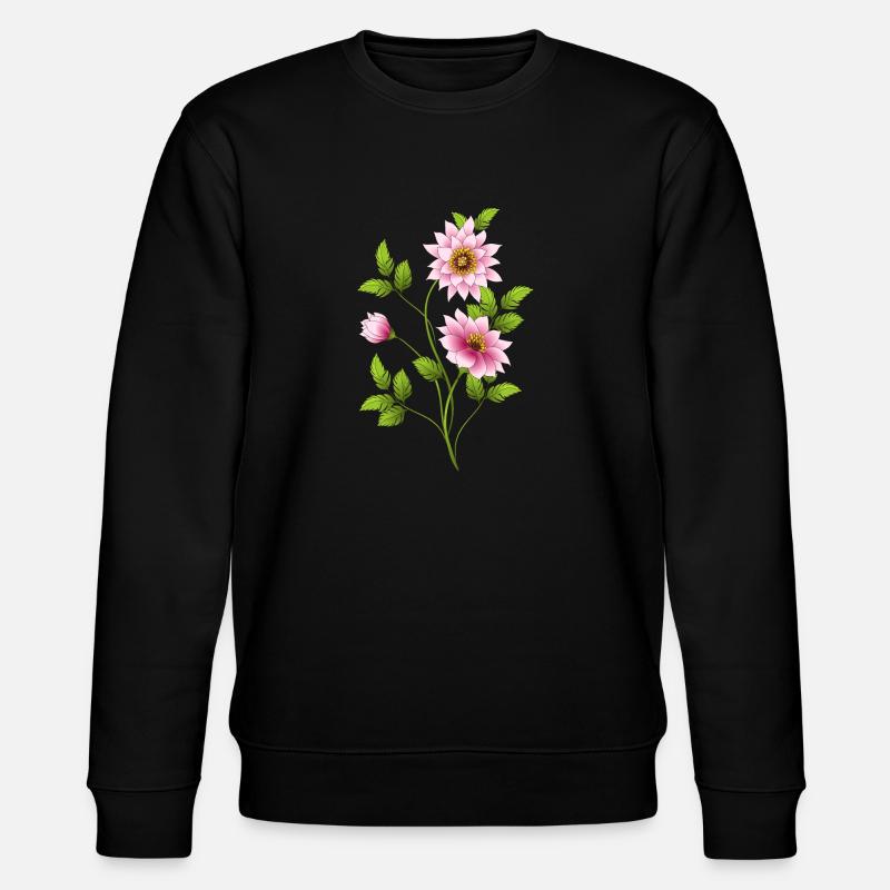 Blumen - Stanley/Stella Unisex Bio-Sweatshirt CHANGER  - Schwarz