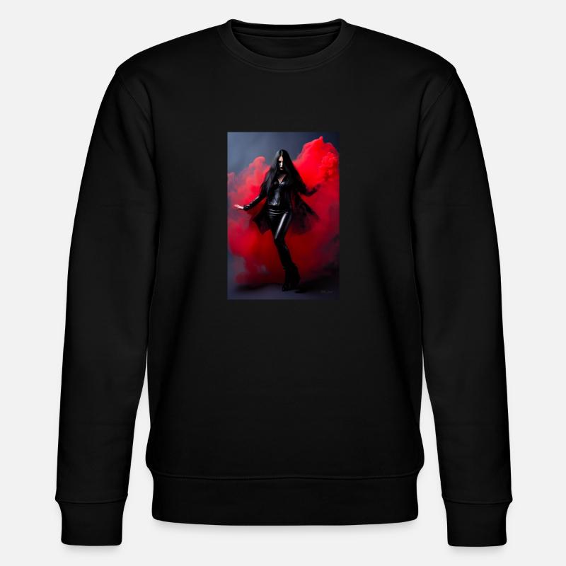 Red Beauty 2 - Stanley/Stella CHANGER Unisex Organic Sweatshirt - black