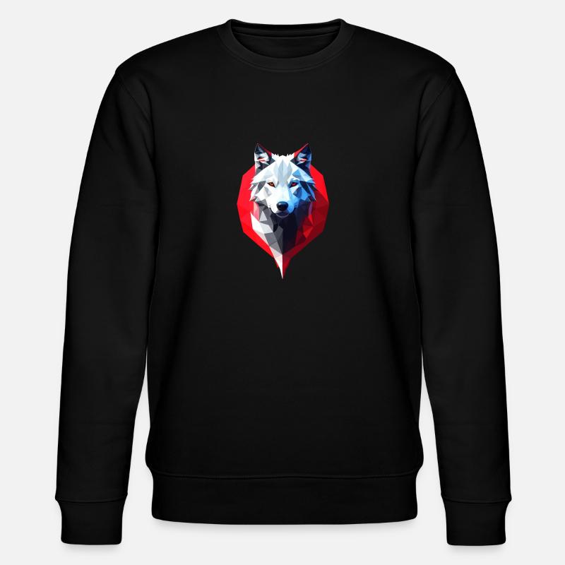 Wolf #1 - Stanley/Stella Unisex Bio-Sweatshirt CHANGER  - Schwarz