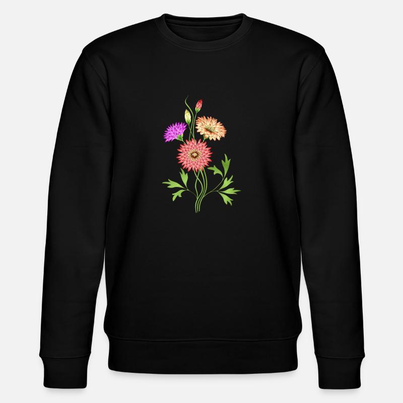 Blumen - Stanley/Stella Unisex Bio-Sweatshirt CHANGER  - Schwarz