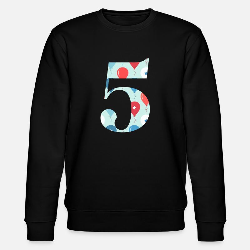 5e anniversaire ballon - Sweat bio CHANGER Stanley/Stella Unisexe - noir
