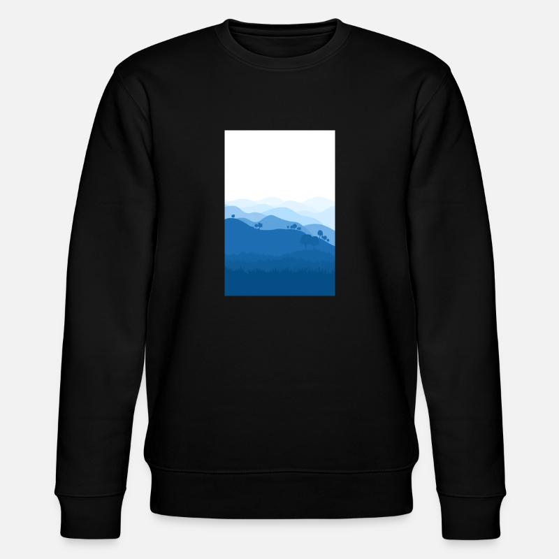 Blue mountains background - Stanley/Stella CHANGER Unisex Organic Sweatshirt - black