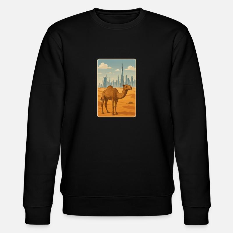 Kamel in Dubai - Stanley/Stella Unisex Bio-Sweatshirt CHANGER  - Schwarz