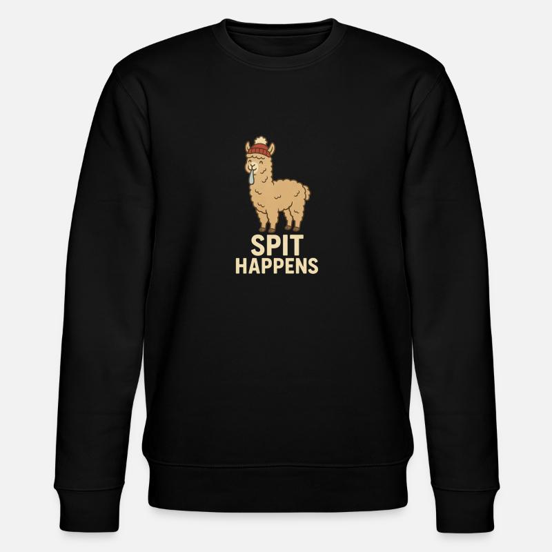 SPIT HAPPENS - Stanley/Stella Unisex Bio-Sweatshirt CHANGER - Schwarz