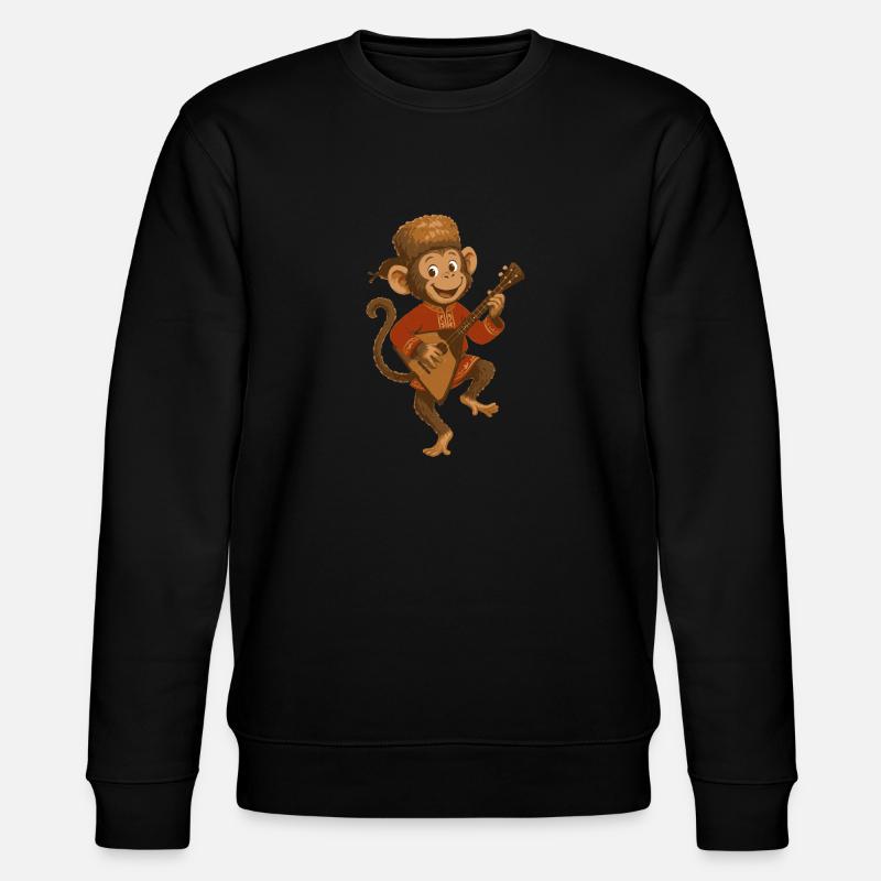 Balalaika Monkey - Stanley/Stella CHANGER Unisex Organic Sweatshirt - black