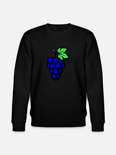 Weintrauben Trauben Obst - Stanley/Stella Unisex Bio-Sweatshirt CHANGER - Schwarz