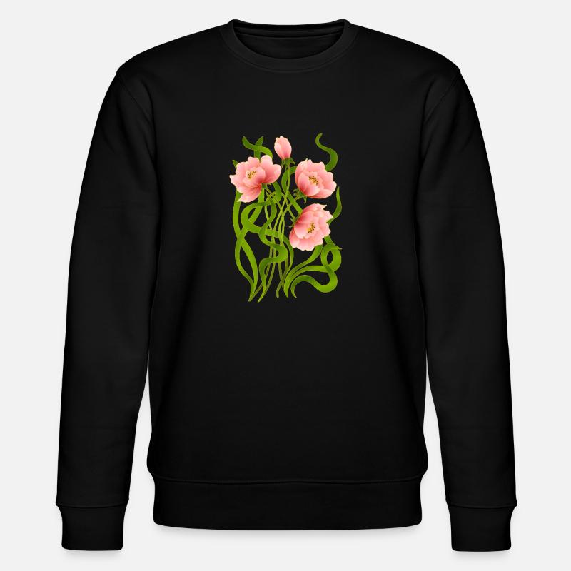 Blumen - Stanley/Stella Unisex Bio-Sweatshirt CHANGER  - Schwarz
