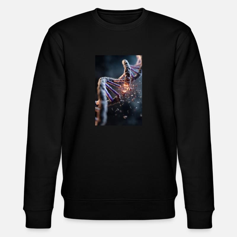 DNA Breakdown Explosion - Stanley/Stella CHANGER Unisex Organic Sweatshirt - black