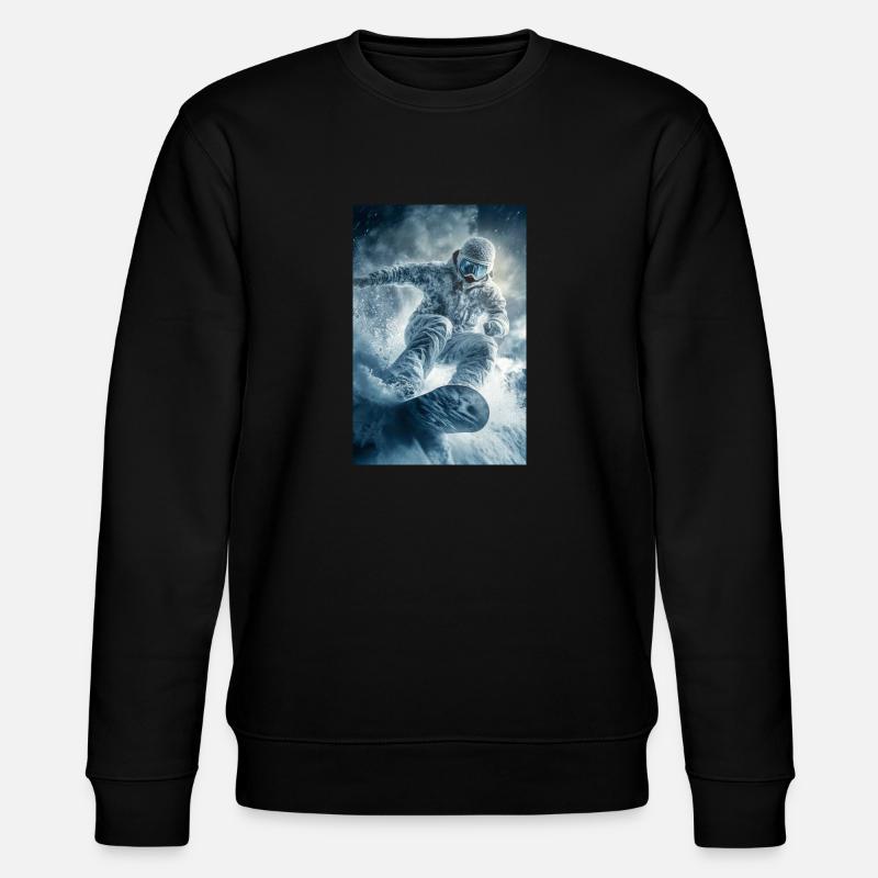 Frozen Thrill Snowboarder - Stanley/Stella Unisex Bio-Sweatshirt CHANGER  - Schwarz