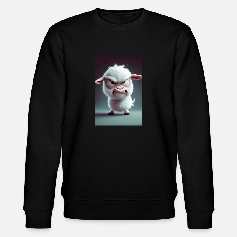 Furious dessin animé Sheep Rage - Sweat bio CHANGER Stanley/Stella Unisexe - noir
