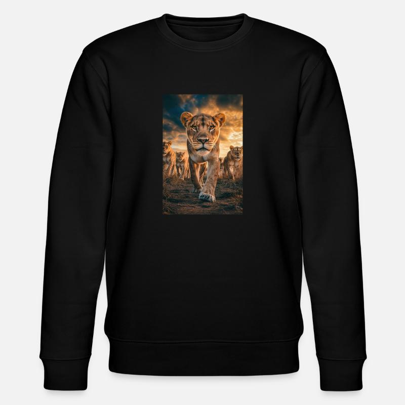 Fearless Lioness Leading the Pride - Stanley/Stella CHANGER Unisex Organic Sweatshirt - black