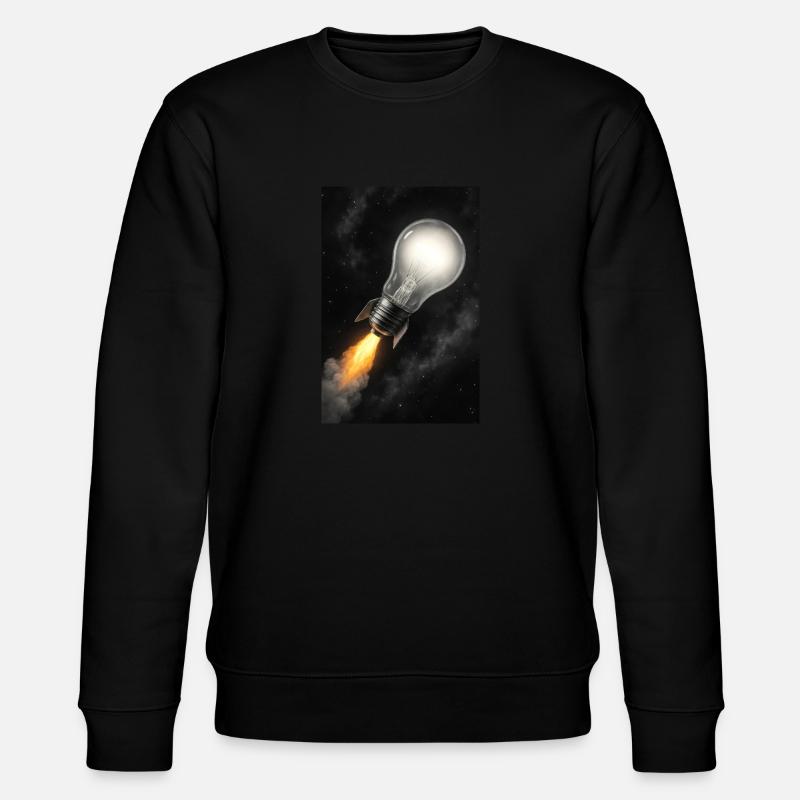 Raketengetriebene Bright Idea - Stanley/Stella Unisex Bio-Sweatshirt CHANGER  - Schwarz