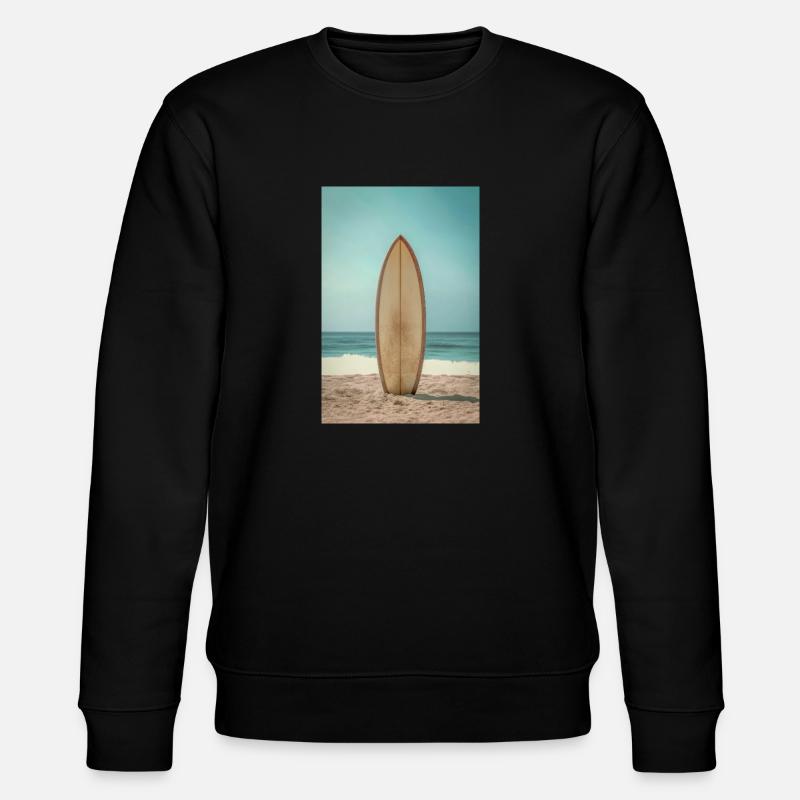 Schwarz-Weiß-Surf-Explosion - Stanley/Stella Unisex Bio-Sweatshirt CHANGER  - Schwarz