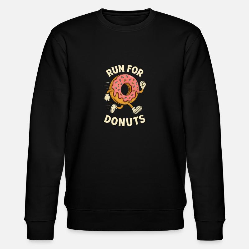 Run for Donuts - Stanley/Stella Unisex Bio-Sweatshirt CHANGER  - Schwarz
