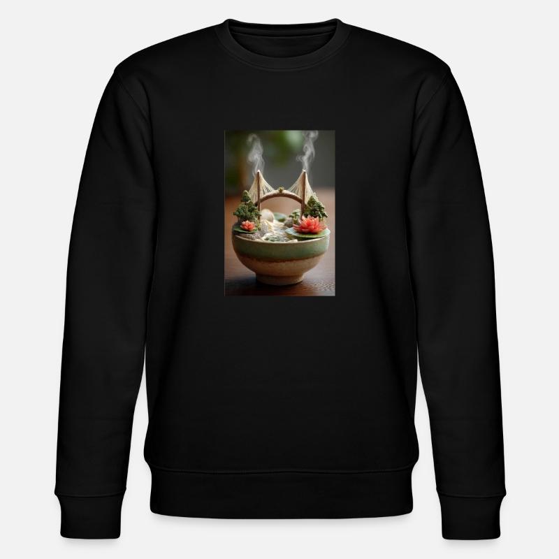 Ramen Bridge Art Schale - Stanley/Stella Unisex Bio-Sweatshirt CHANGER  - Schwarz