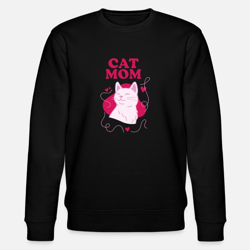 Cat Mom Pink - Stanley/Stella Unisex Bio-Sweatshirt CHANGER  - Schwarz