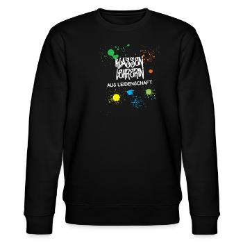 Klassenlehrerin aus Leidenschaft Beruf Lehrerin - Stanley/Stella Unisex Bio-Sweatshirt CHANGER  - Schwarz - Vorne - Nik (191cm) & Marisol (170cm)