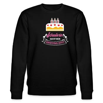 Schusterin Geburtstag Geburtstagsgeschenk Chefin - Stanley/Stella Unisex Bio-Sweatshirt CHANGER  - Schwarz - Vorne - Nik (191cm) & Marisol (170cm)