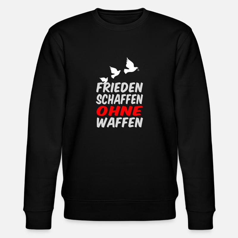 Frieden - Stanley/Stella Unisex Bio-Sweatshirt CHANGER - Schwarz