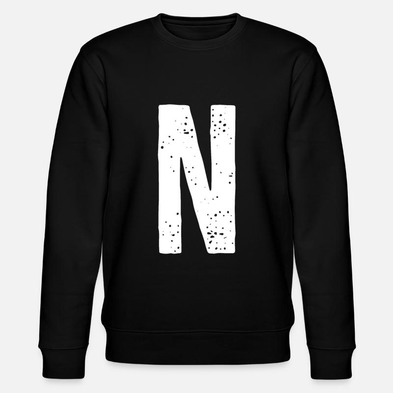 Lettre N - Sweat bio CHANGER Stanley/Stella Unisexe - noir