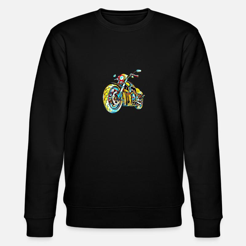 Buntes Motorrad - Stanley/Stella Unisex Bio-Sweatshirt CHANGER  - Schwarz