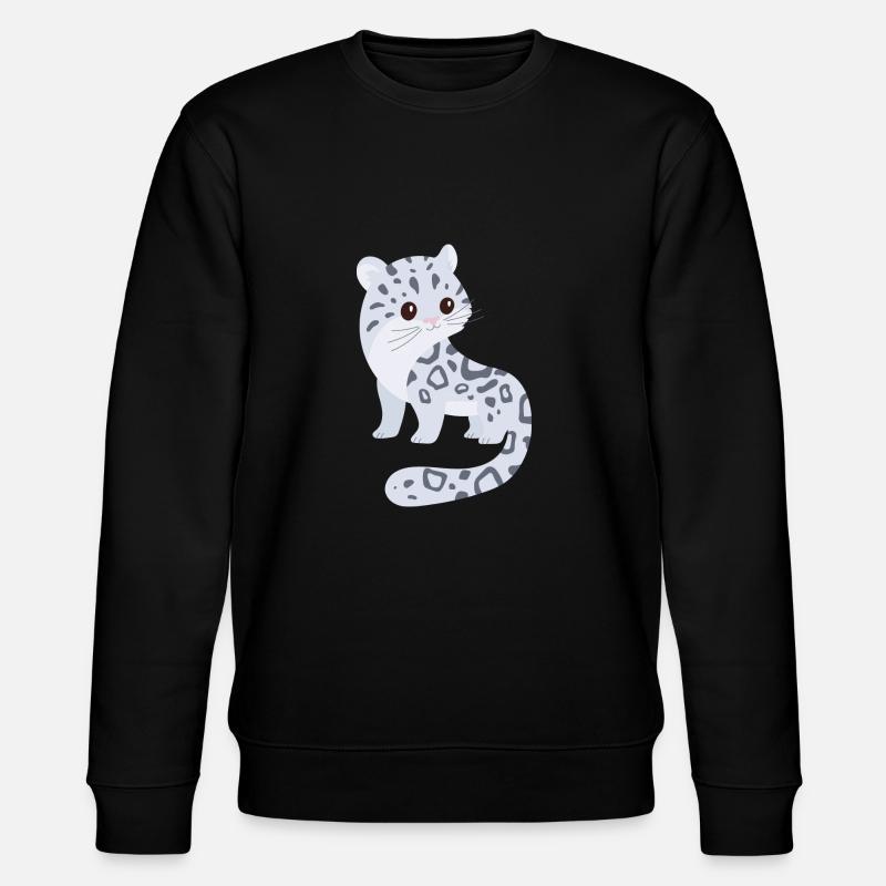 Schnee Leopard - Stanley/Stella Unisex Bio-Sweatshirt CHANGER  - Schwarz