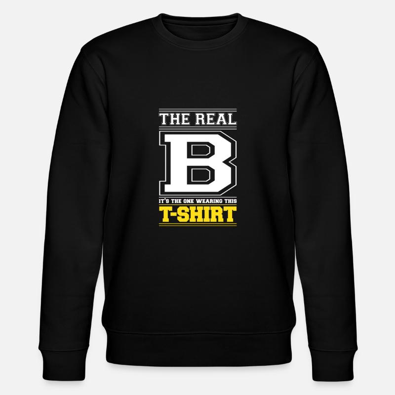 INITIALE B - LETTRE B - Sweat bio CHANGER Stanley/Stella Unisexe - noir