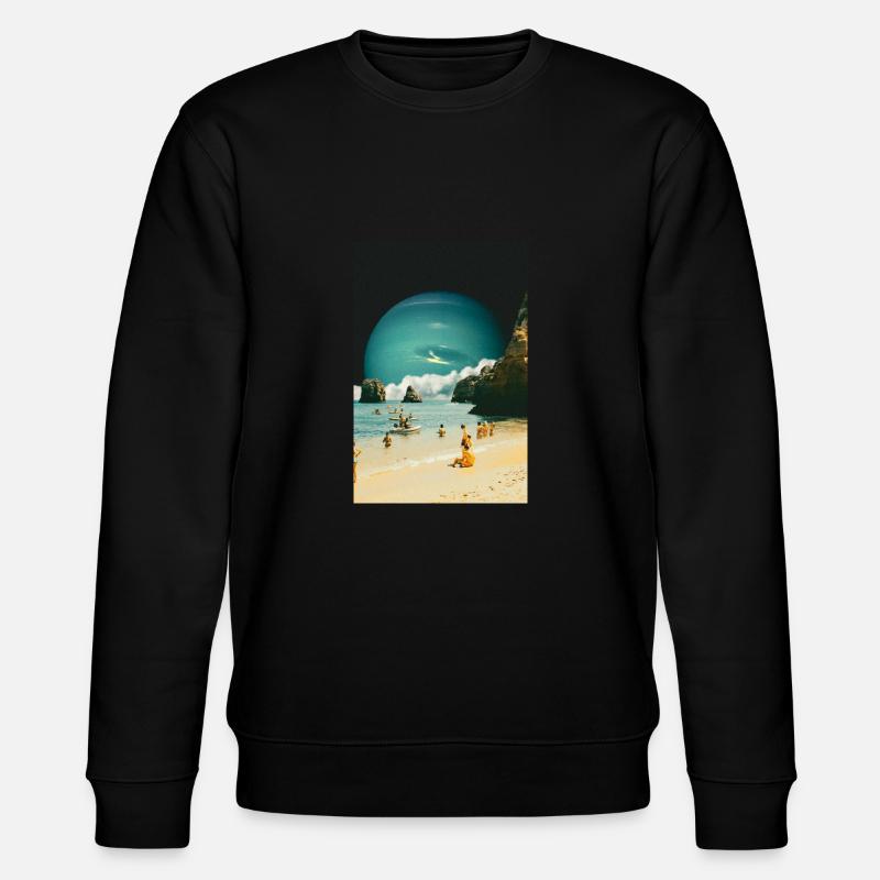 Weltraumstrand - Stanley/Stella Unisex Bio-Sweatshirt CHANGER  - Schwarz
