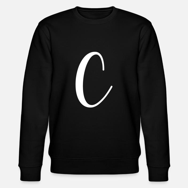 Calligraphy, initial C - Stanley/Stella CHANGER Unisex Organic Sweatshirt - black