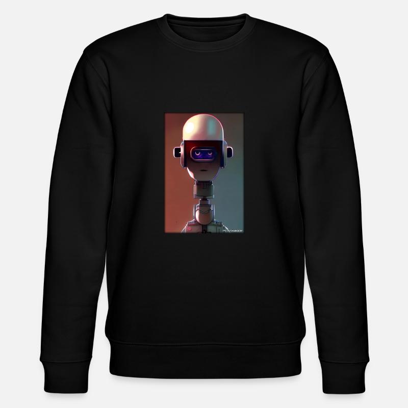 Roboter Zukunft Technik Wissenschaft Android - Stanley/Stella Unisex Bio-Sweatshirt CHANGER - Schwarz