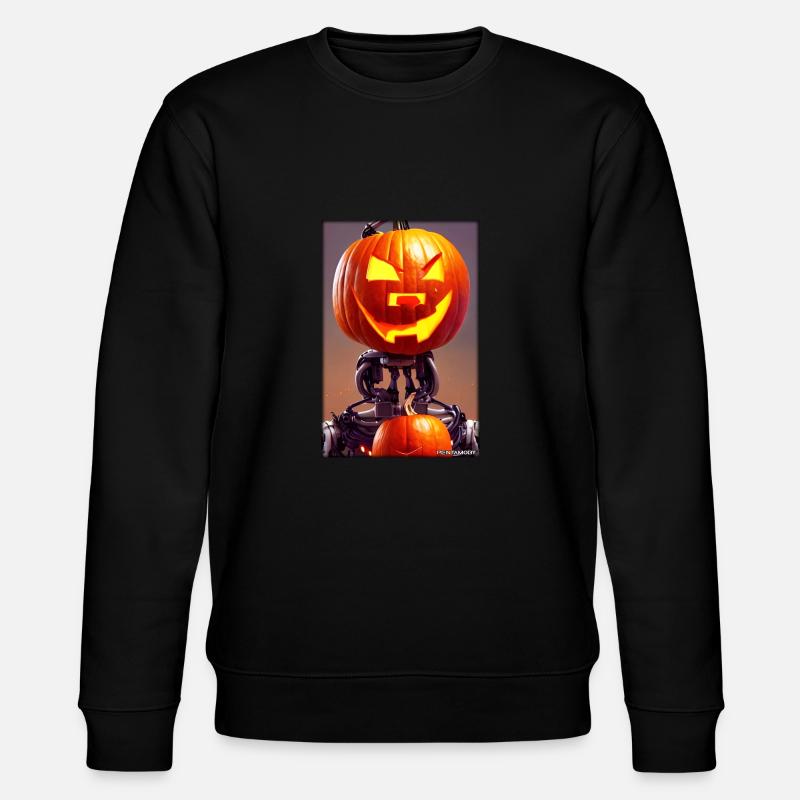 Robots Halloween Future Technology Science - Stanley/Stella CHANGER Unisex Organic Sweatshirt - black