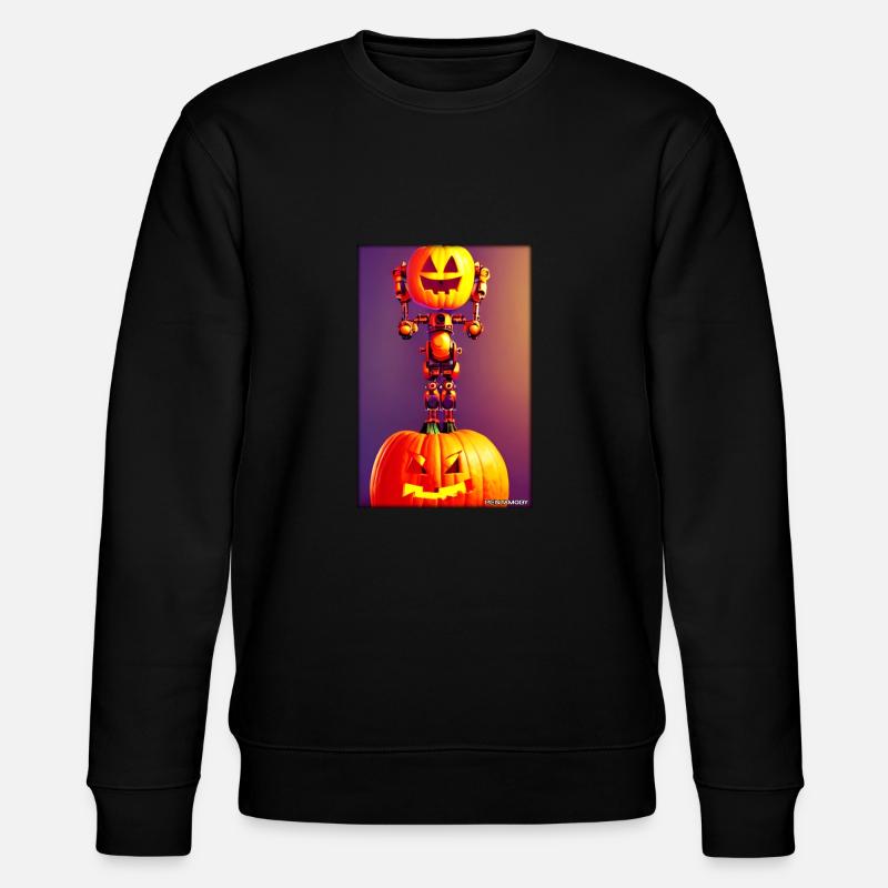 Robots Halloween Future Technology Science - Stanley/Stella CHANGER Unisex Organic Sweatshirt - black