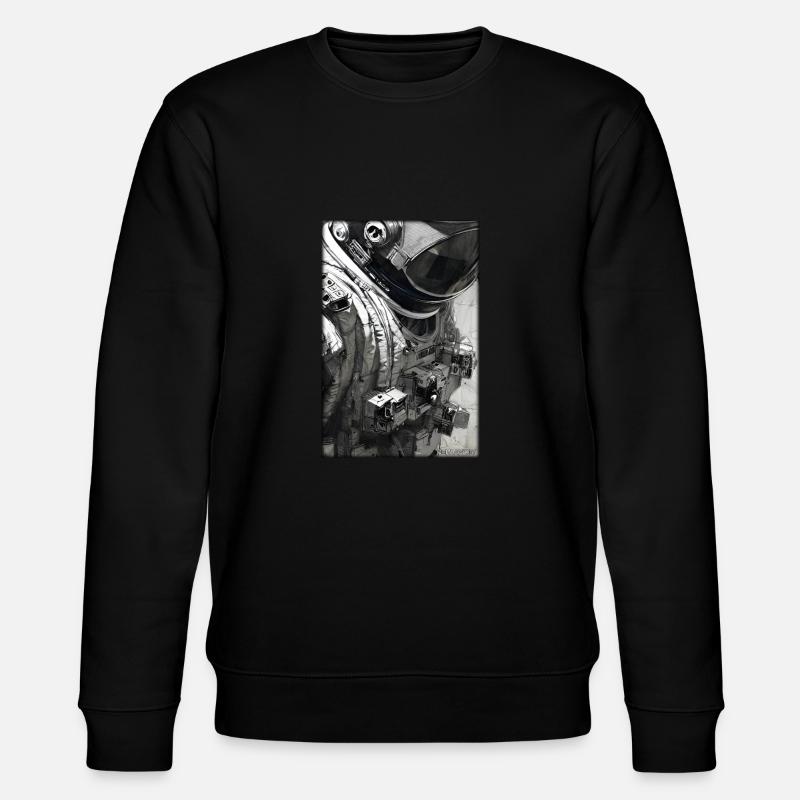 Astronaut Future Sci-Fi Technology - Stanley/Stella CHANGER Unisex Organic Sweatshirt - black