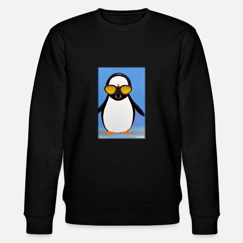 Pinguin Sonnenbrille Wildtier Vogel Seevogel - Stanley/Stella Unisex Bio-Sweatshirt CHANGER - Schwarz