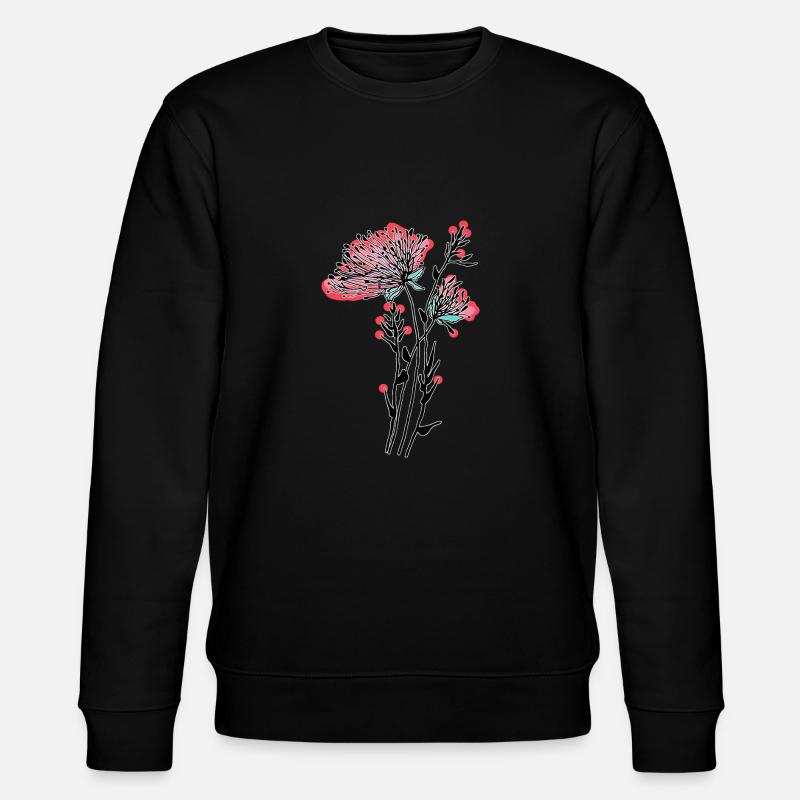Fleur - Sweat bio CHANGER Stanley/Stella Unisexe - noir
