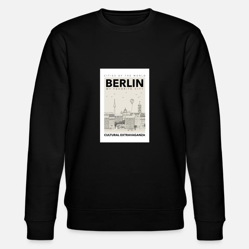 Berlin - Stanley/Stella Unisex Bio-Sweatshirt CHANGER  - Schwarz