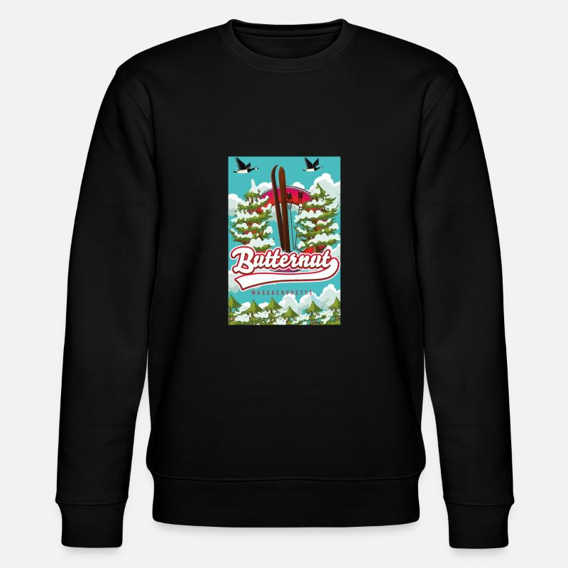 Affiche de ski Butternut massachusetts - Sweat bio CHANGER Stanley/Stella Unisexe - noir