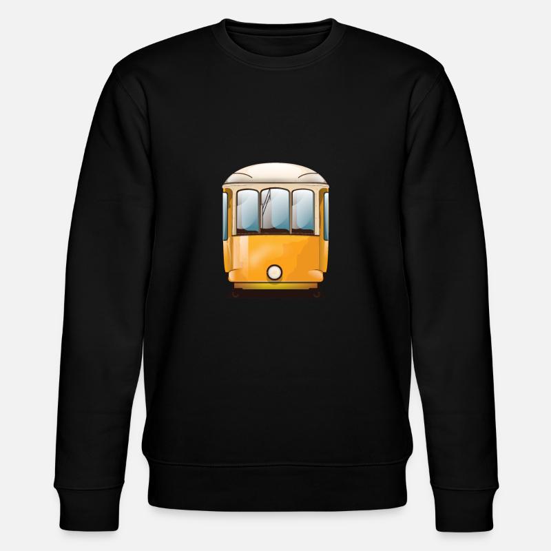 Gelbe Straßenbahn - Stanley/Stella Unisex Bio-Sweatshirt CHANGER  - Schwarz