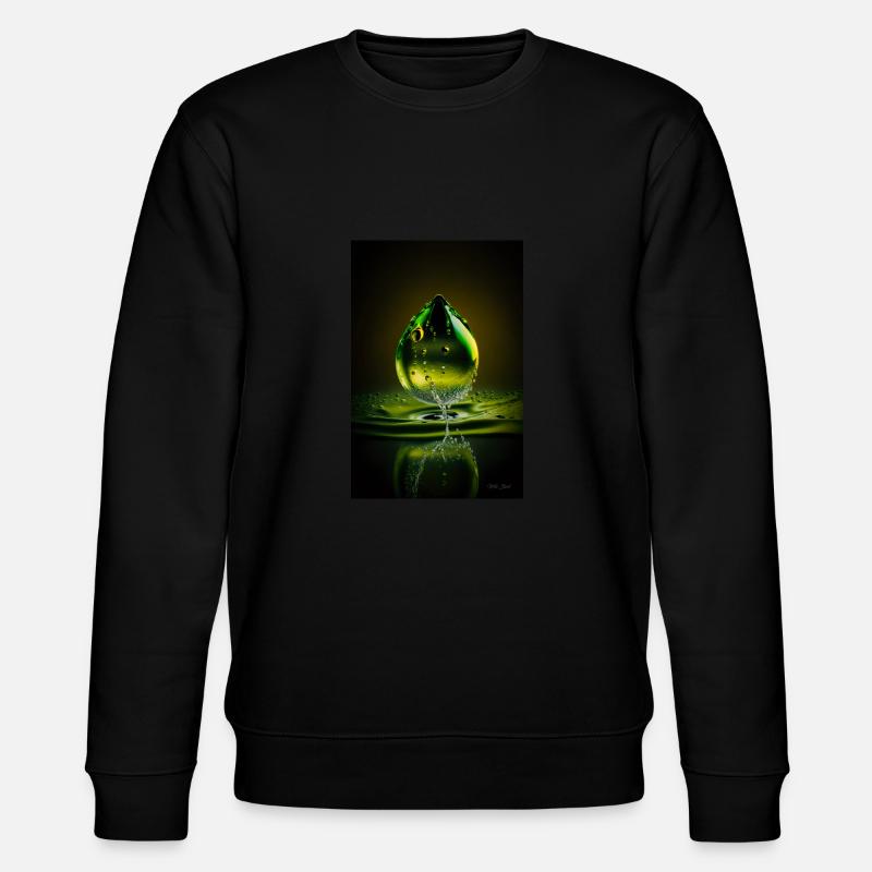 Gouttes vertes 3 - Sweat bio CHANGER Stanley/Stella Unisexe - noir