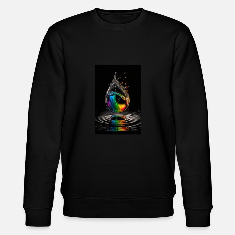 Drop rainbow 2 - Stanley/Stella CHANGER Unisex Organic Sweatshirt - black